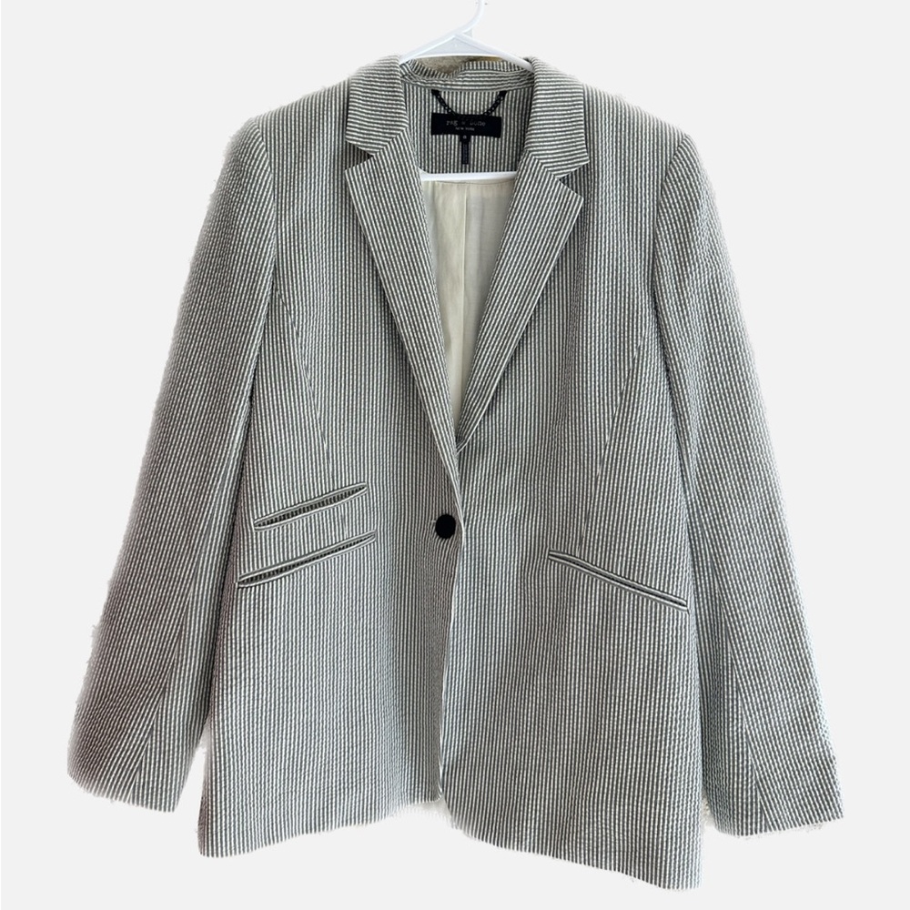 Rag & Bone Pinstripe Seersucker Blazer - Picture 1 of 6